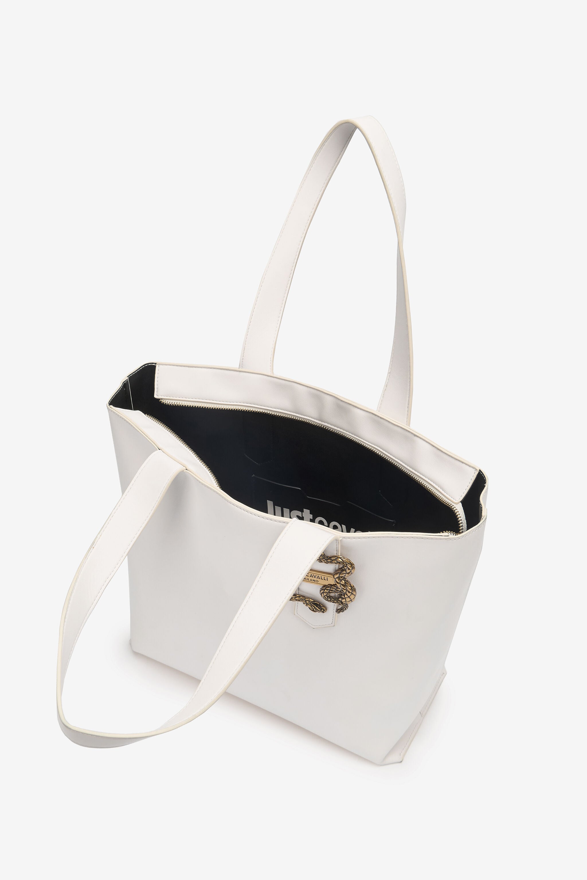 JC Tote Bag With Mirror Snake JC Tote Bag With Mirror Snake White UFB034-UF403
