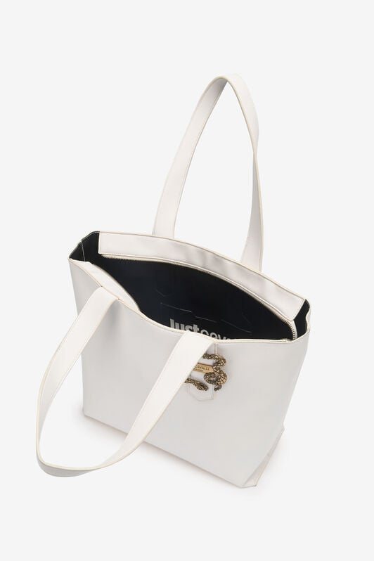 JC Tote Bag With Mirror Snake JC Tote Bag With Mirror Snake White UFB034-UF403