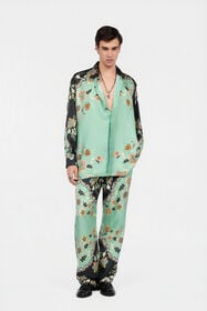 RC Kimono Print Trousers DARK GREEN/BLACK XNT265-4QT25