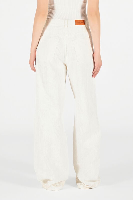 RC Wall Print Wide Leg Trousers RC Wall Print Wide Leg Trousers White UWT207-LG016