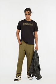 JC T-Shirt Noir Avec Logo Doré BLACK VFT070-VF114