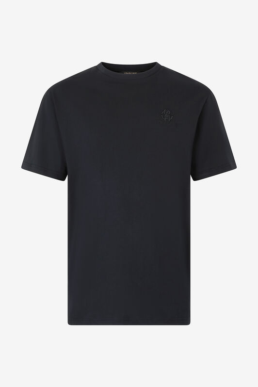 RC Camiseta Con Monograma RC Y Logotipo Bordados Negro POT60A-JD060