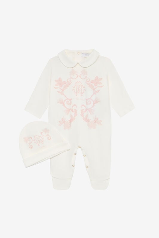 JU Romper Suit And Hat Set JU Romper Suit And Hat Set Pink UJT810-JD001