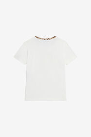 JU T-shirt en coton avec détail MILKY WHITE VJT62H-JD001