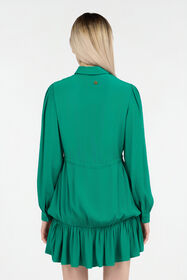 RC Green Dress Mini With Drawstring Waist MALACHITE GREEN QOT10D-VI001