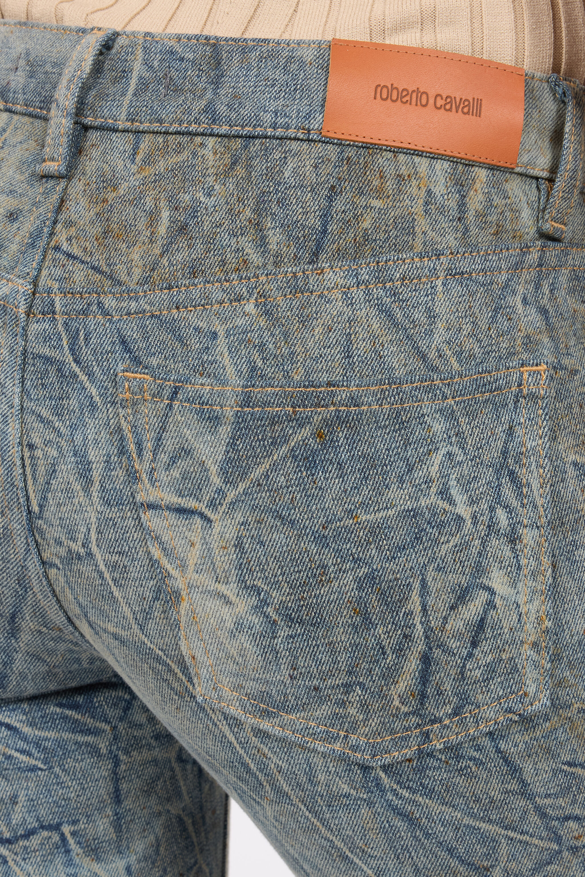 RC Flare Jeans in Cotton RC Flare Jeans in Cotton BLUE/BROWN XQJ205-VT001