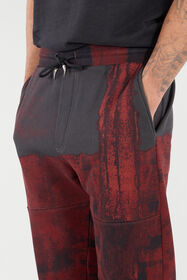 RC Pantalones De Algodón Con Cordón Ajustable Y Fang Negro/Rojo VNT25B-FOP69