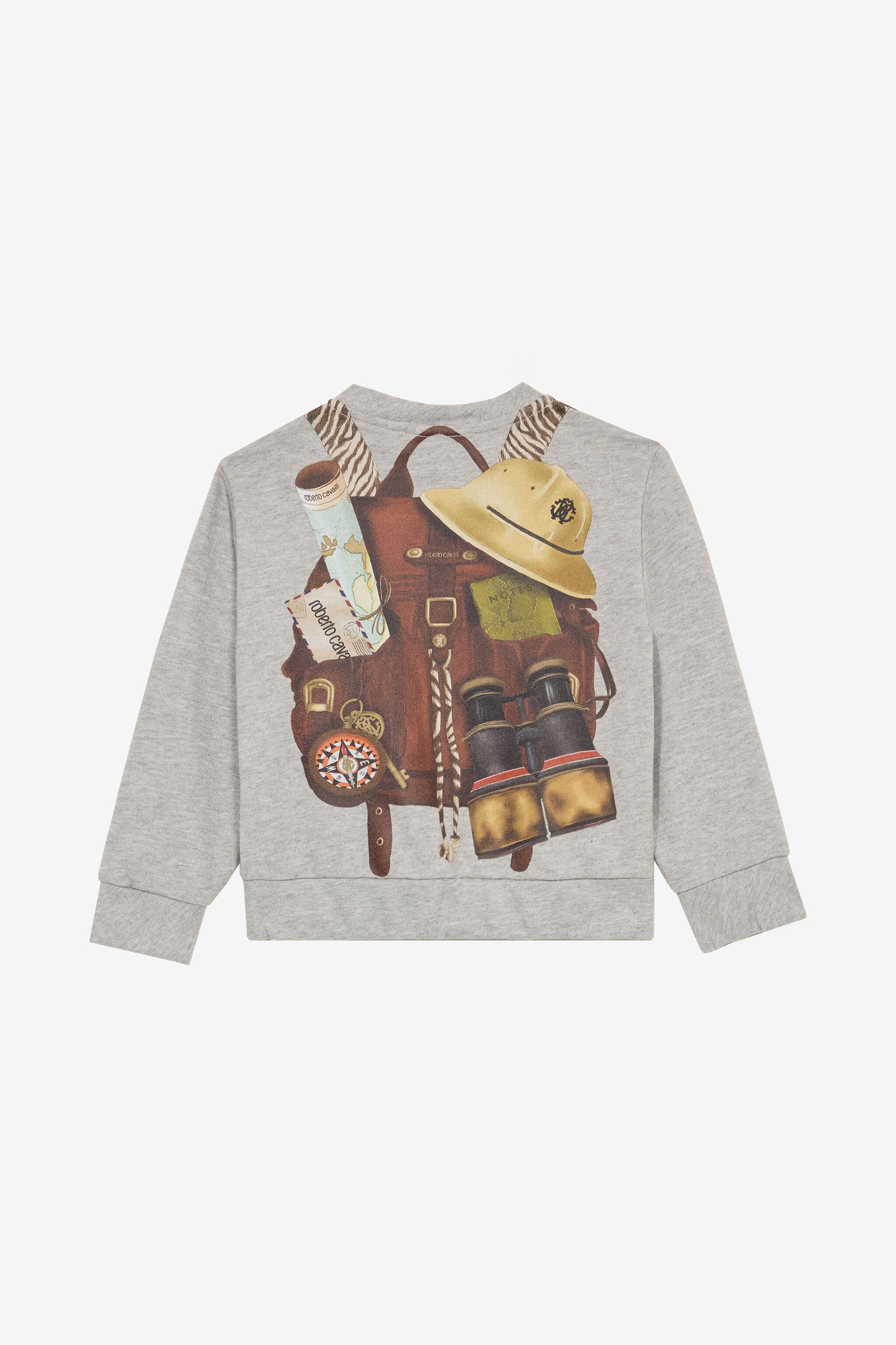 JU Sweatshirt With Front And Back Print Gray UJT672-CF050