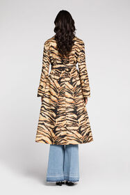 RC Freedom-print belted coat Light Brown RKT507-7QH36