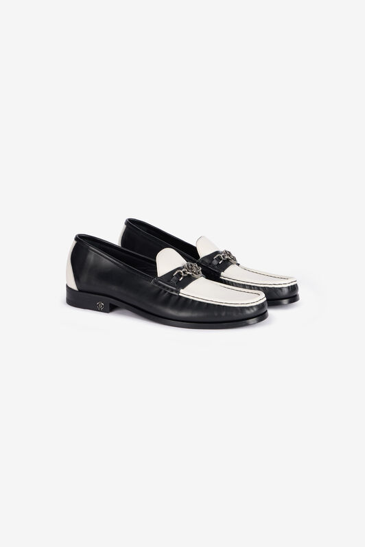 RC Two-Tone Loafers With Mirror Snake Monogram RC Two-Tone Loafers With Mirror Snake Monogram Black/White URS014-PZ590
