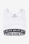 JC Bralette Blanche en Coton avec Bande Logo JC Bralette Blanche en Coton avec Bande Logo WHITE UFU006-UF203