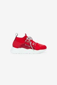 RC Sneakers Avec Empiècements Effet Serpent Rouge POS01B-PZO06