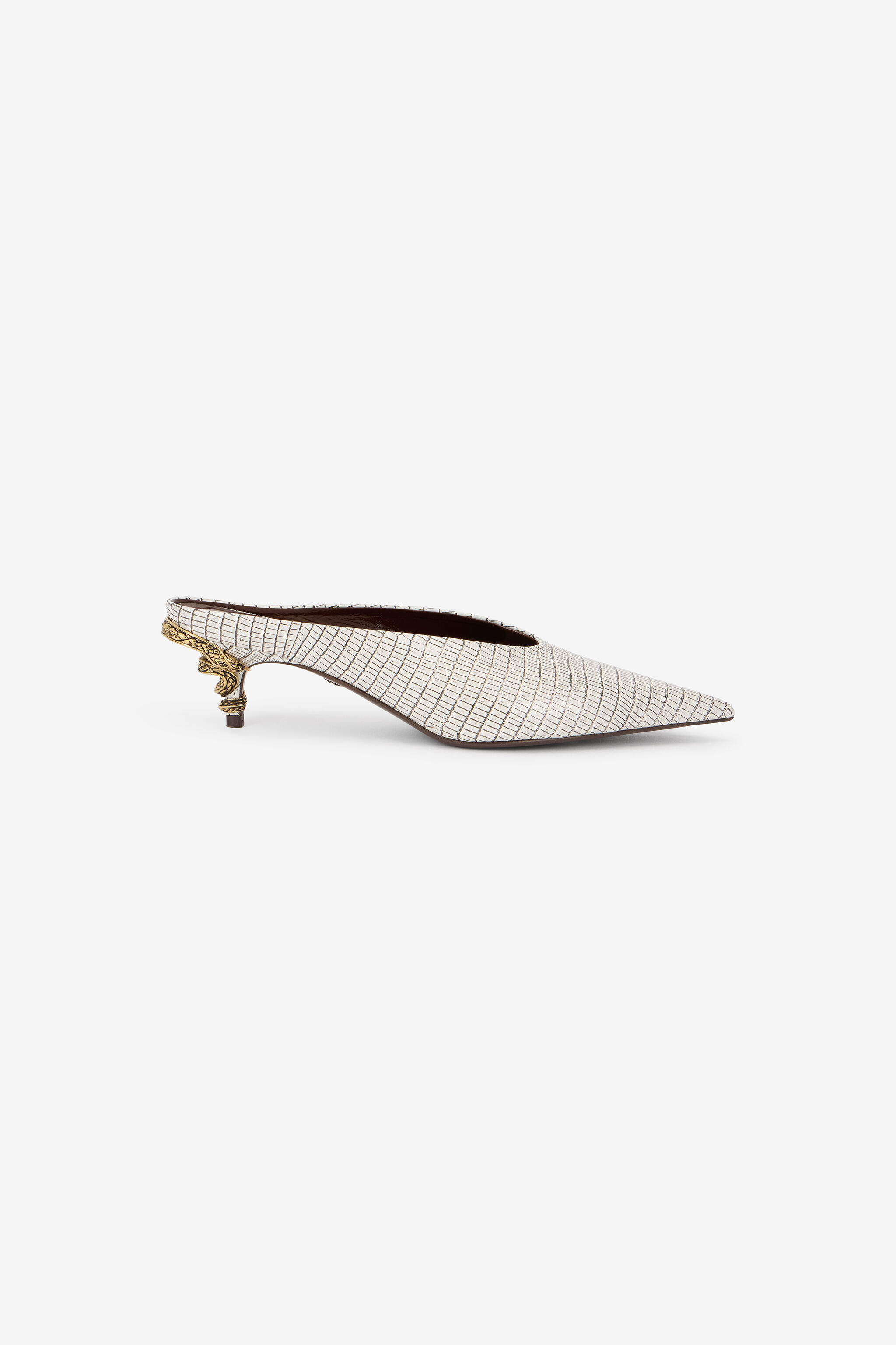RC White Serpentine Mules RC White Serpentine Mules BONE WKS003-PZ119