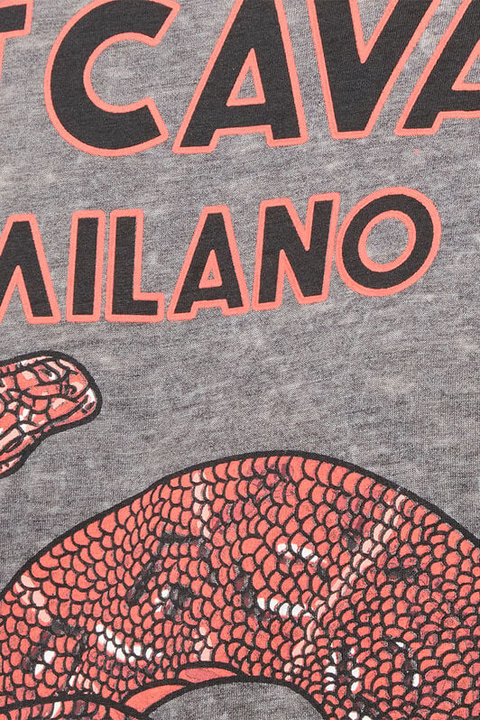 JC T-Shirt With Logo And Snakes JC T-Shirt With Logo And Snakes Gray UFT031-UF051