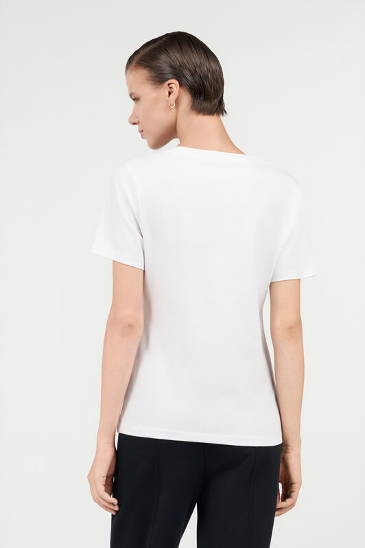 RC White Cotton T-Shirt with Logo WHITE QOT60C-JV060