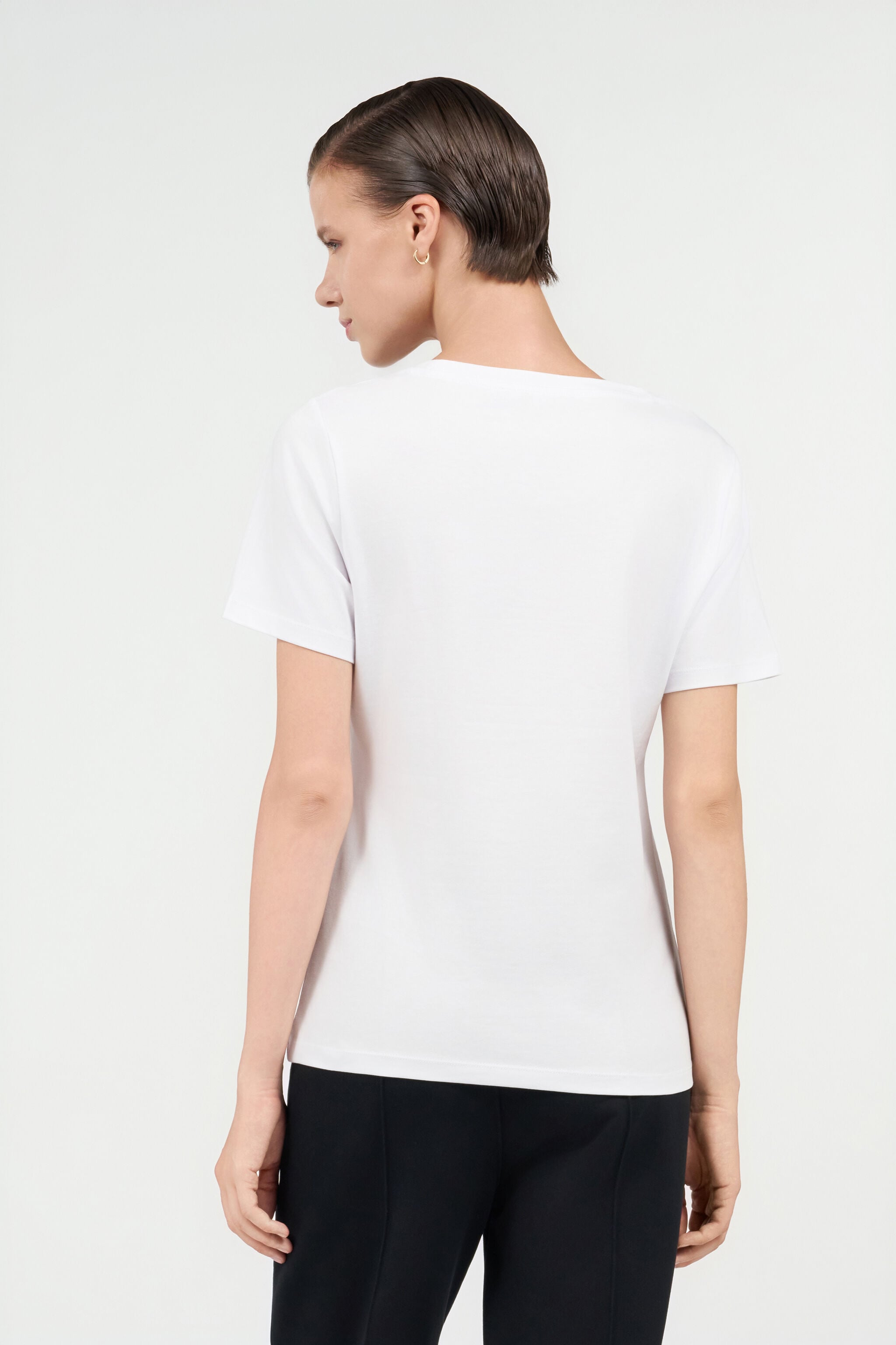 RC White Cotton T-Shirt with Logo WHITE QOT60C-JV060