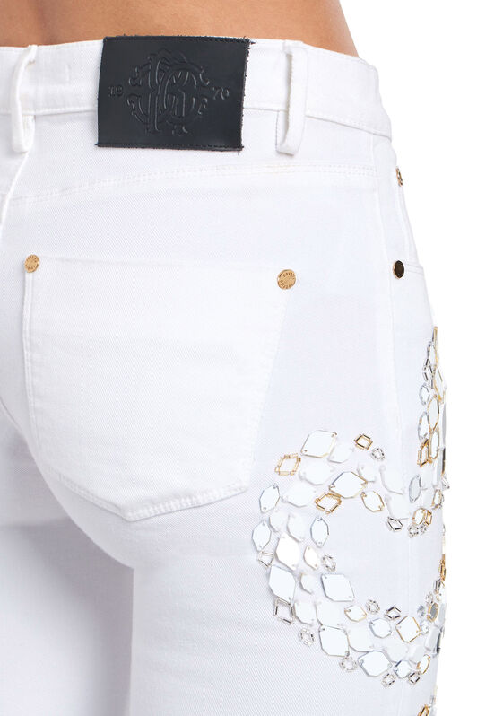 RC Snake Embellished Jeans WHITE IQJ231-DE005