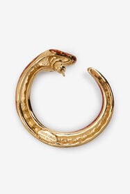 RC Earrings Serpentine  GOLD/CORAL/CRY XKG001-AM011