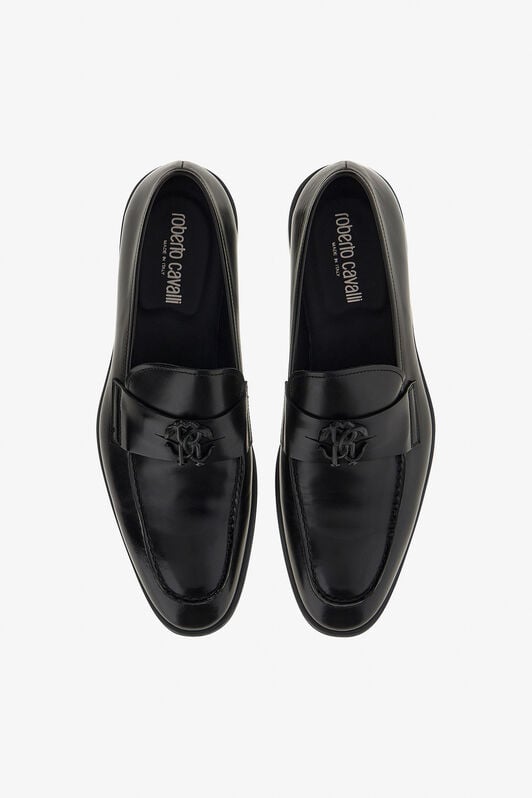RC Loafers with Monogram Mirror Snake Schwarz RRS022-PZA84
