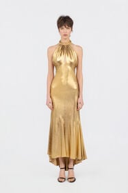 RC Maxi Vestido Estampado Serpentine BEIGE/GOLD WWT141-JFS31