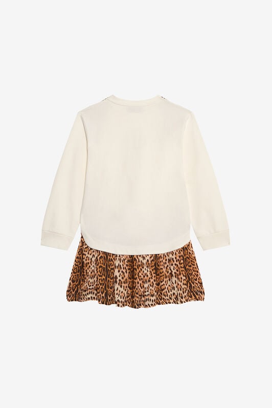 JU Leopard Print Dress JU Leopard Print Dress MILKY WHITE VJT10A-CF050