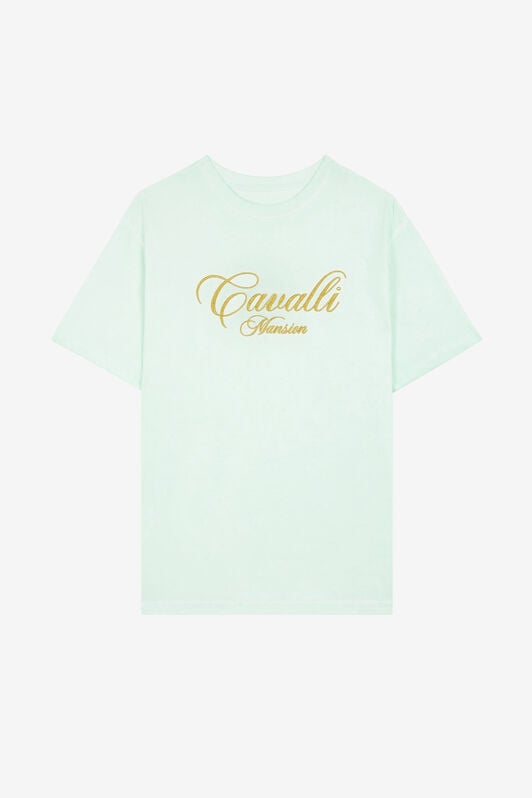 RC Camiseta de algodón con logo bordado RC Camiseta de algodón con logo bordado Verde claro OKT61A-JD061