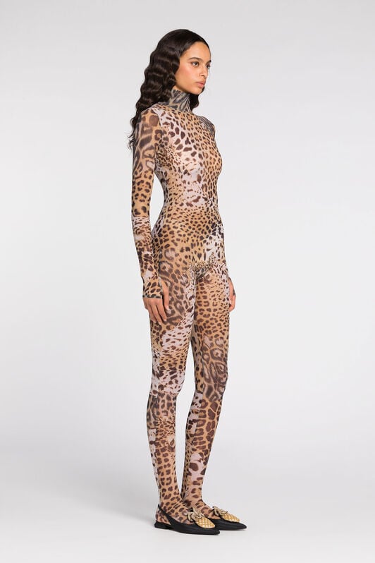 RC Leopard-print full-length jumpsuit RC Leopard-print full-length jumpsuit Light Brown QWT10A-TLG34