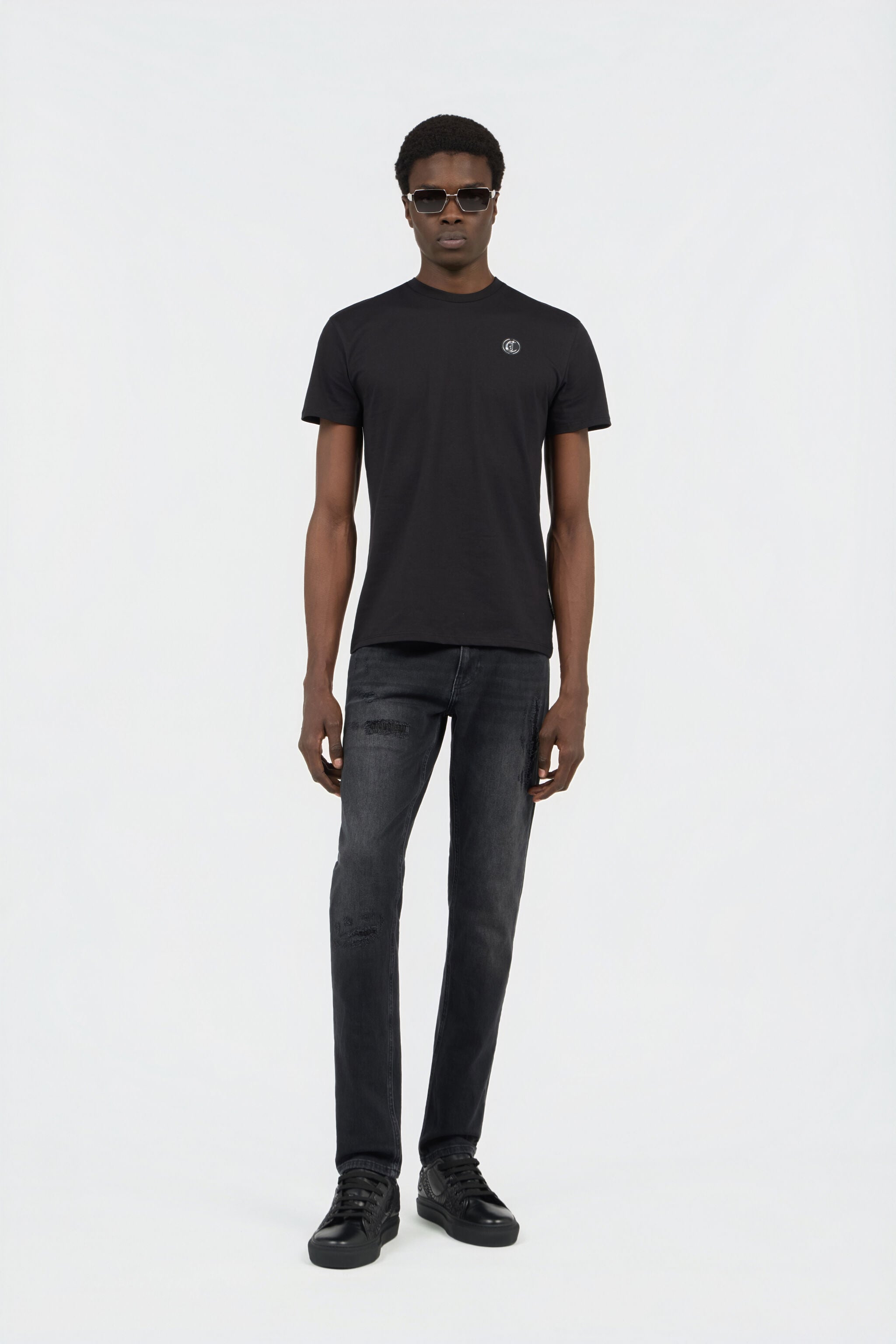 JC Schwarzes T-Shirt JC Schwarzes T-Shirt BLACK SFT235-SF146