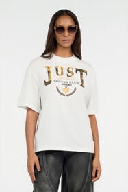 JC Lovers Club Print T-Shirt WHITE VFT196-VF319