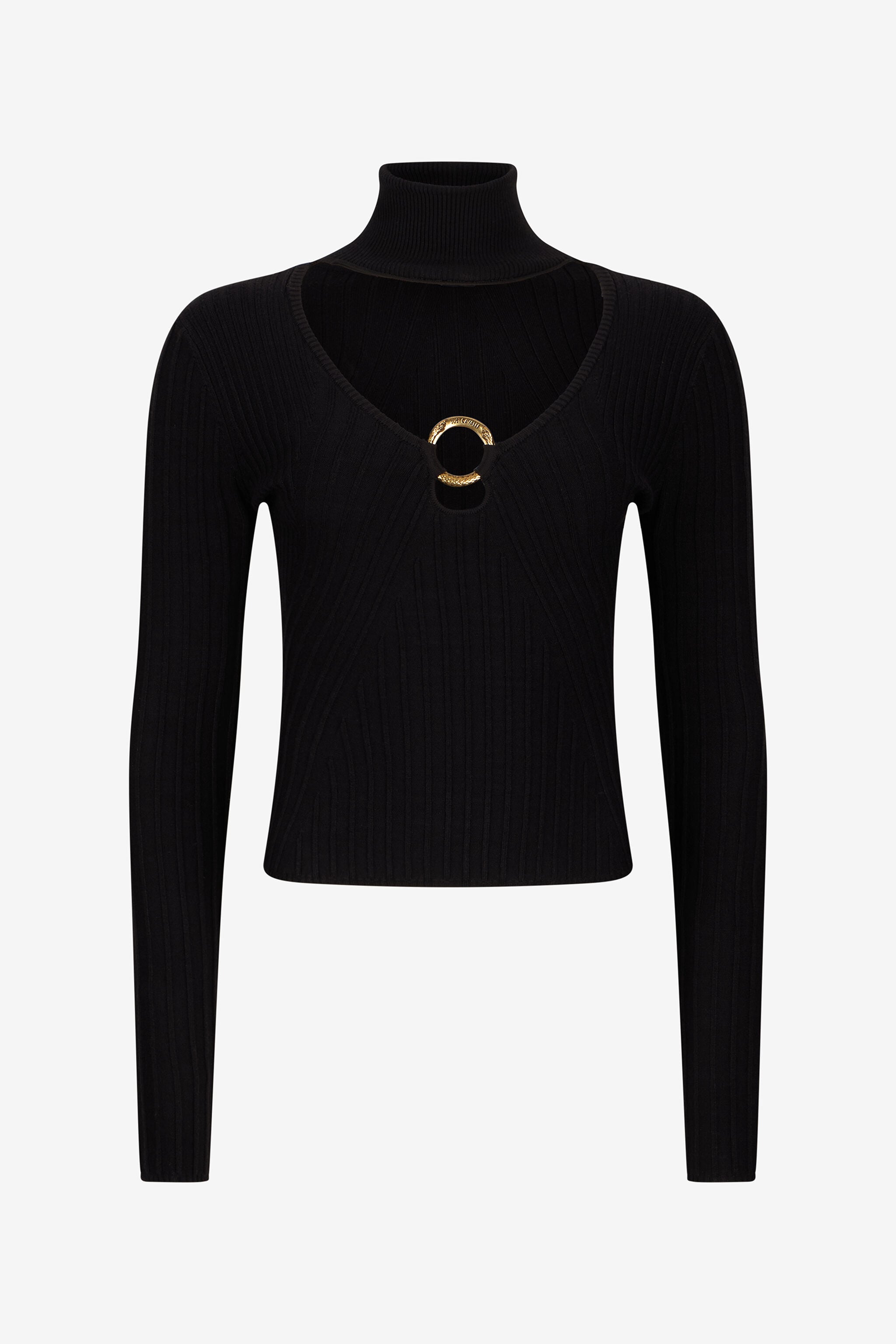 JC Black Cut-Out Turtleneck Sweater JC Black Cut-Out Turtleneck Sweater BLACK VFM039-VF295