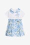 JU Plumago Print Dress JU Plumago Print Dress WHITE/BLUE WJT106-JD001