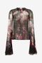 RC Camicia In Seta Stampa Fiammingo Flowers RC Camicia In Seta Stampa Fiammingo Flowers BLACK/PINK XWT706-CKT77