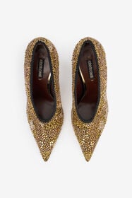 RC Gold Pointed-Toe Pumps ORO VWS008-FL13R