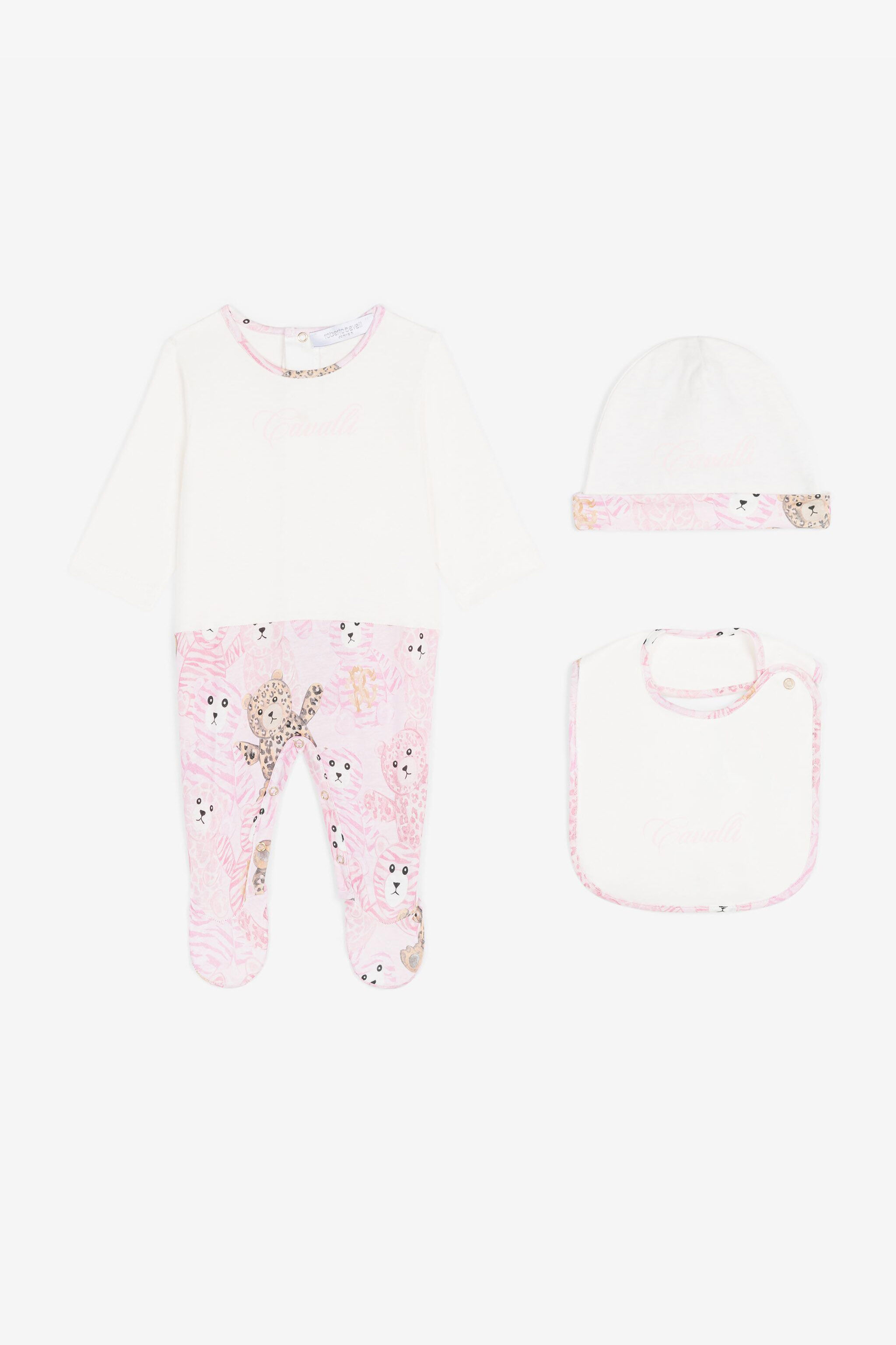 JU Strampler-Set mit Tiere-Print JU Strampler-Set mit Tiere-Print Rosa RJT828-JD001