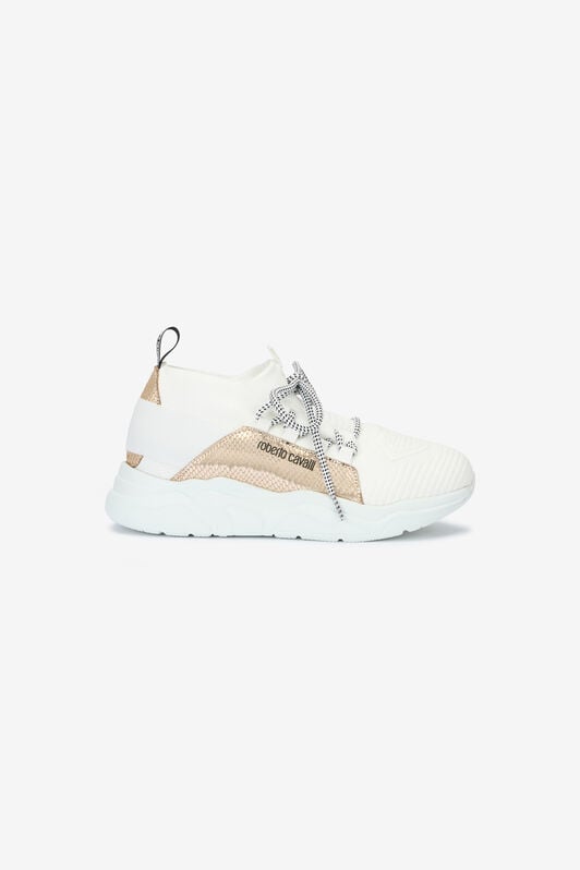 RC Sneakers with snake-effect inserts RC Sneakers with snake-effect inserts White POS01B-PZO06