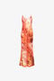 RC Plumange Print Silk Maxi Dress RC Plumange Print Silk Maxi Dress Orange SWT151-4QL71