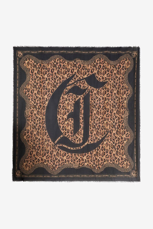 JC Jaguar Skin Scarf With JC Monogram JC Jaguar Skin Scarf With JC Monogram Light Brown TFA034-TF350