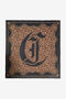 JC Foulard Jaguar Skin Con Monogram JC JC Foulard Jaguar Skin Con Monogram JC Marrone chiaro TFA034-TF350