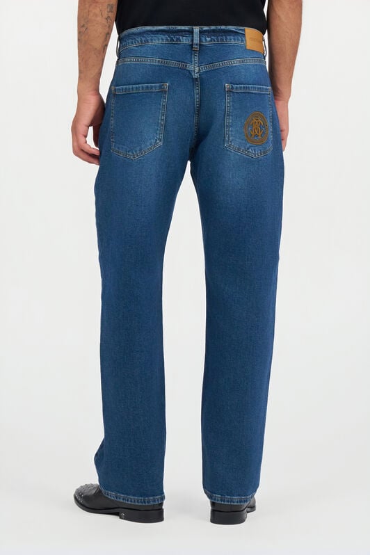 RC Blue Denim Jeans With Monogram RC RC Blue Denim Jeans With Monogram RC DARK BLUE QOJ250-DLO02