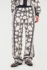 RC Pantaloni Con Stampa Floreale Nero/Bianco VNT266-4QP93