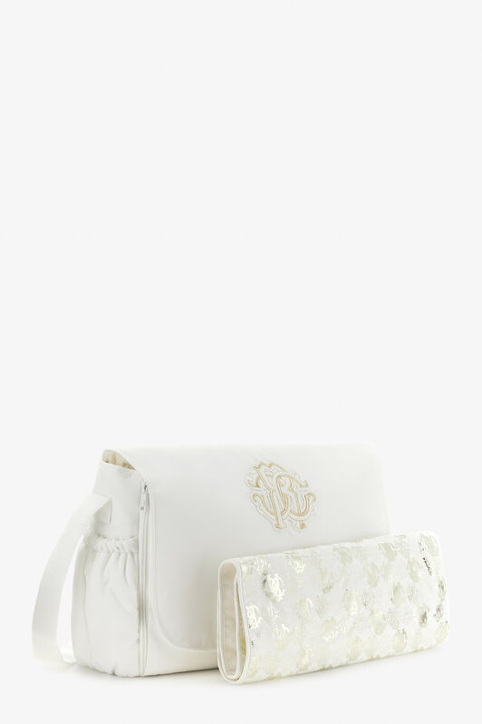 JU RC Monogram-Embroidered Changing Bag White TJT824-SB001