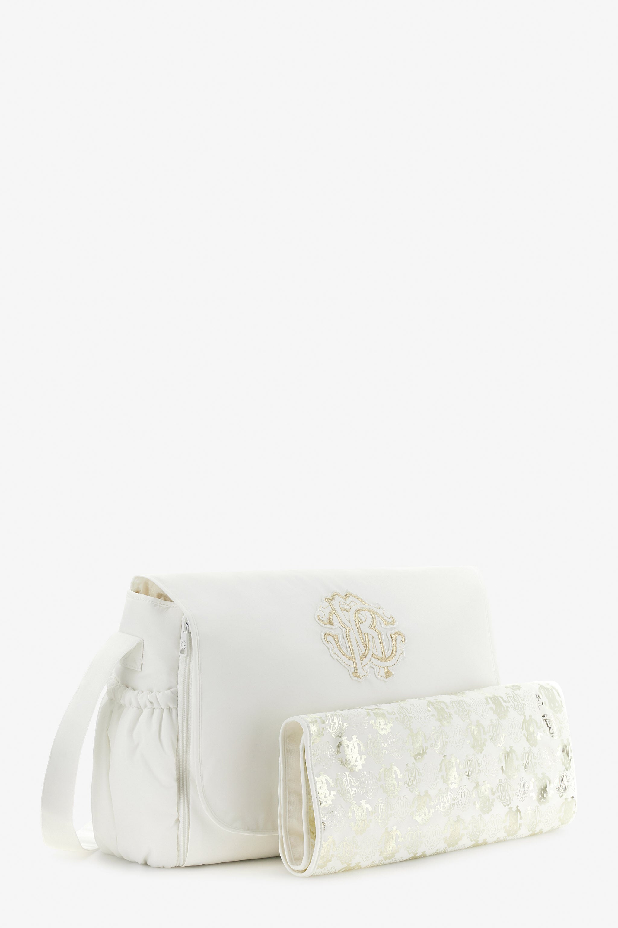 JU RC Monogram-Embroidered Changing Bag White TJT824-SB001