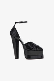RC Platform sandals with woven upper Black RKS008-PZV00
