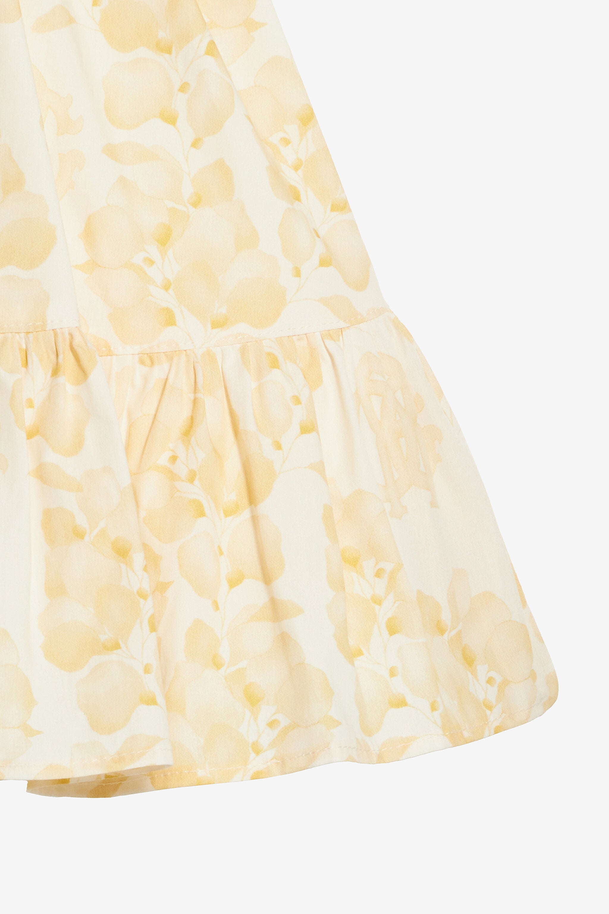 JU Dress With Floral Print And RC Monogram JU Dress With Floral Print And RC Monogram Yellow UJT117-7MO41