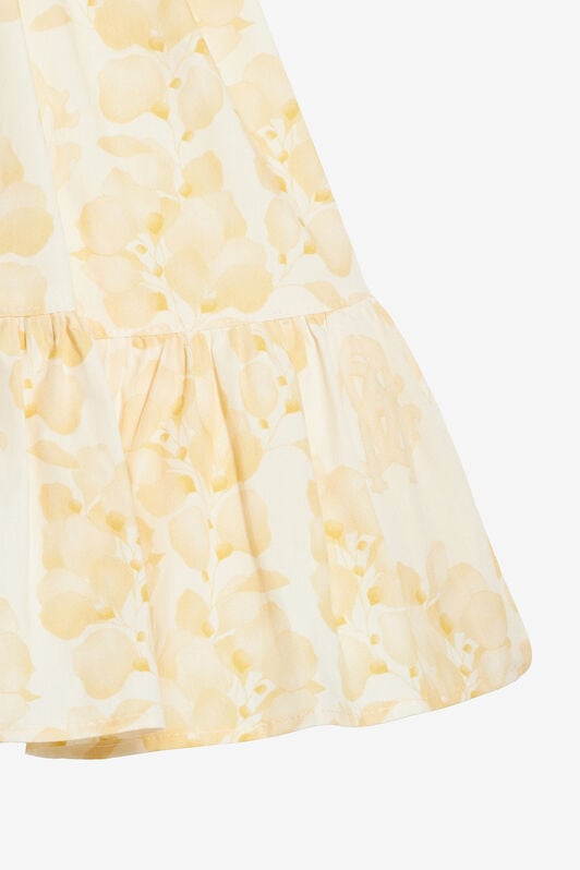 JU Dress With Floral Print And RC Monogram JU Dress With Floral Print And RC Monogram Yellow UJT117-7MO41