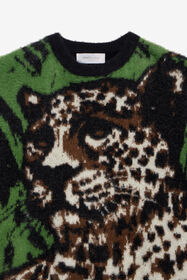 JU Pullover mit Leoparden-Design BLACK XJM61D-TJ027