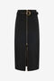 JC Midi Skirt With Branded Buckle JC Midi Skirt With Branded Buckle Black UFT108-UF159