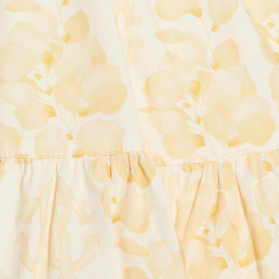 JU Dress With Floral Print And RC Monogram JU Dress With Floral Print And RC Monogram Yellow UJT117-7MO41