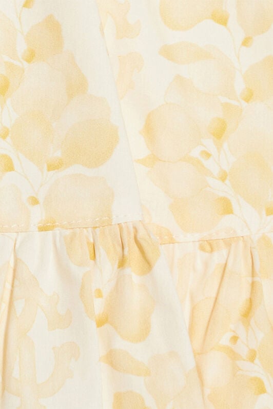JU Dress With Floral Print And RC Monogram JU Dress With Floral Print And RC Monogram Yellow UJT117-7MO41