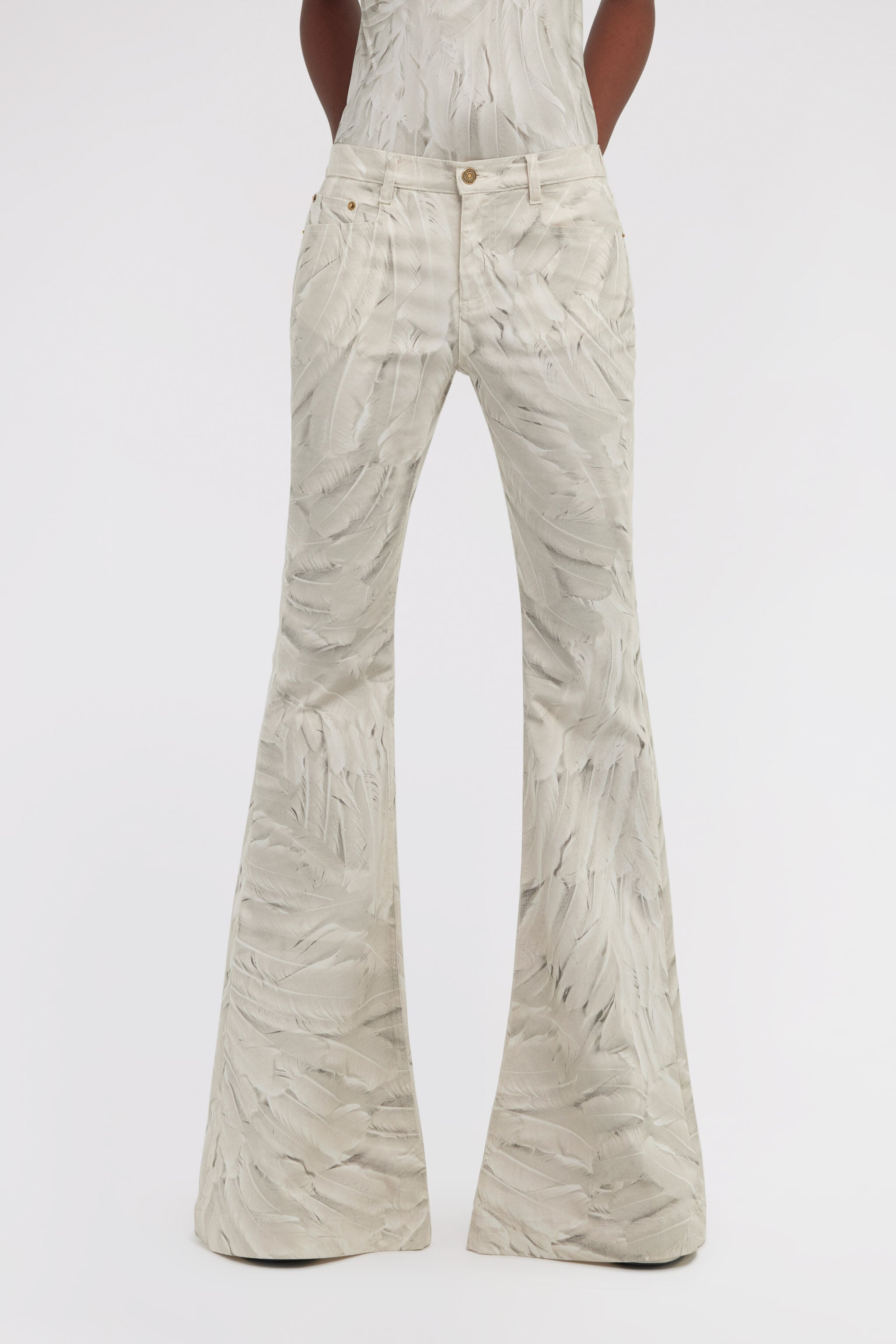 RC Plumage print denim RC Plumage print denim White SWJ205-DAL74